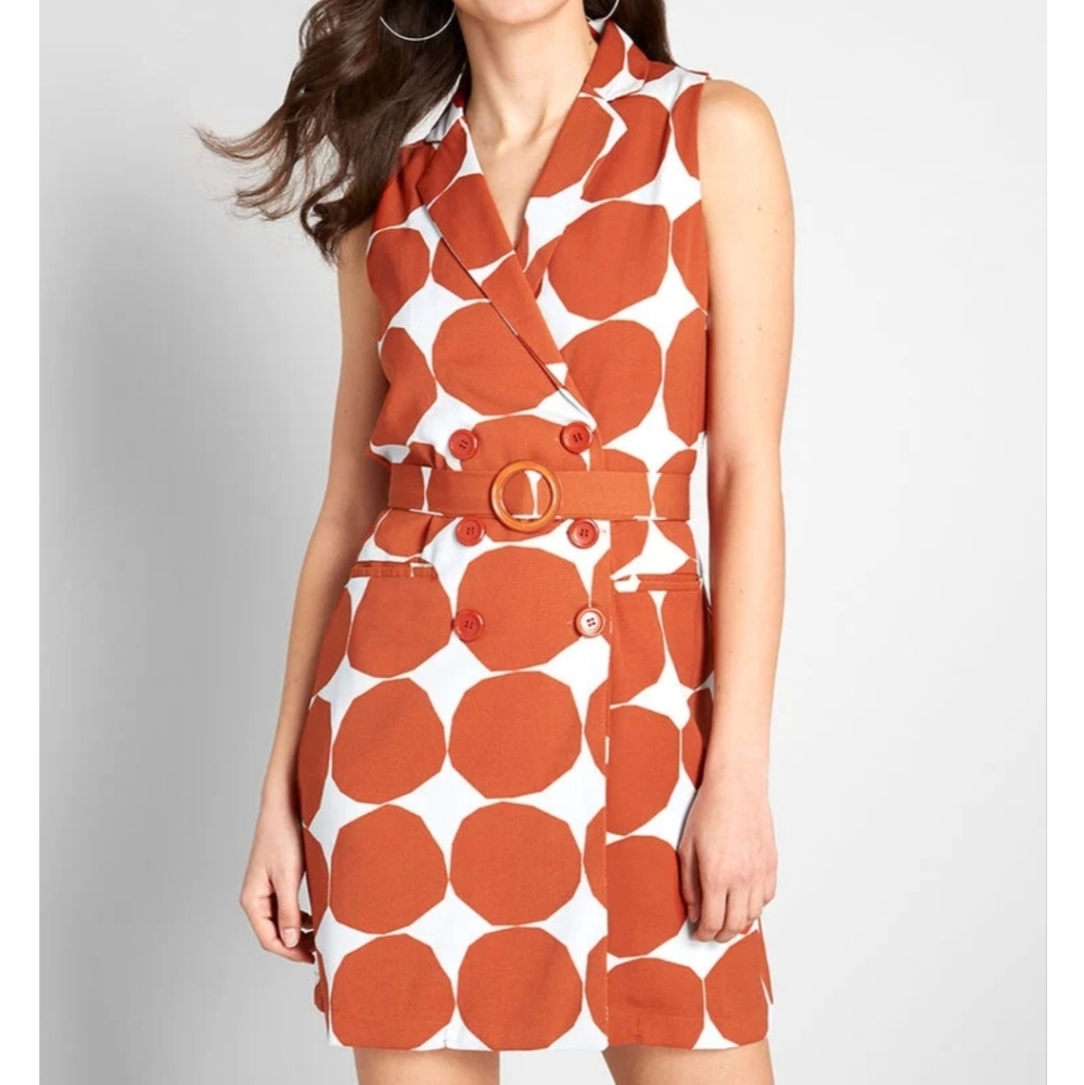 Modcloth Trip Down Reverie Lane Belted Dress NWT